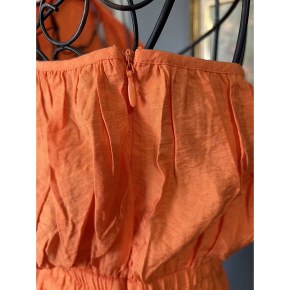 NWT Sample French Connection Womens Orange Party Midi Summer Dress Size Small 6 - Picture 4 of 6
